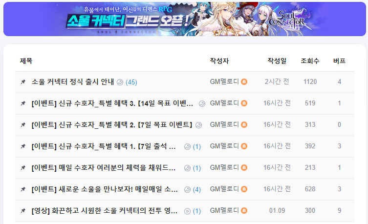 공식라운지 조회수