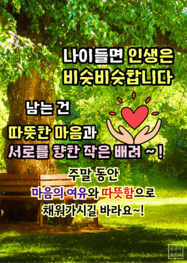 6월 토요일 아침 좋은글 이미지, 나이들수록 인생에 대한 깨달음과 따뜻한 문구