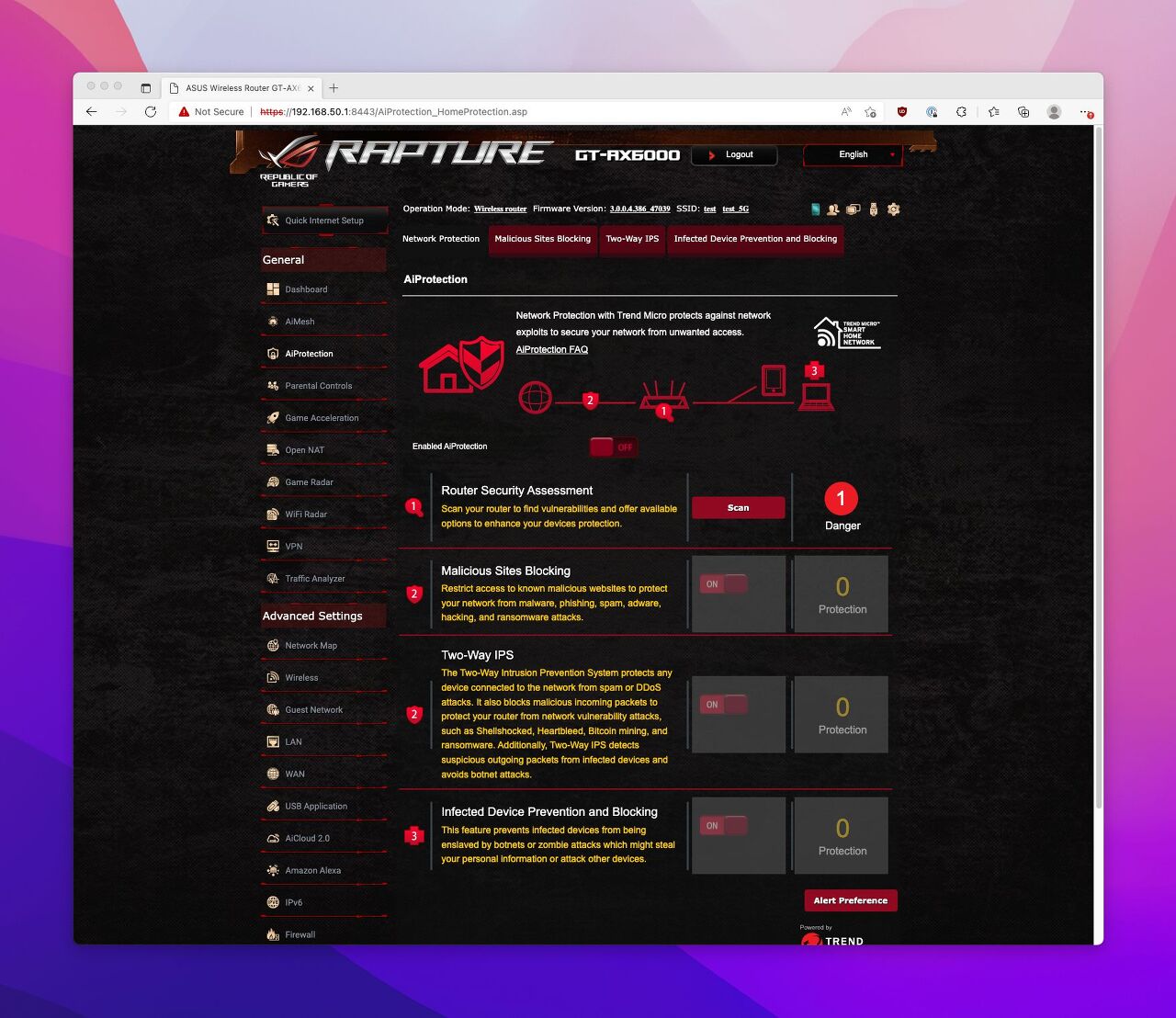 ASUS ROG Rapture GT-AX6000 라우터 검토