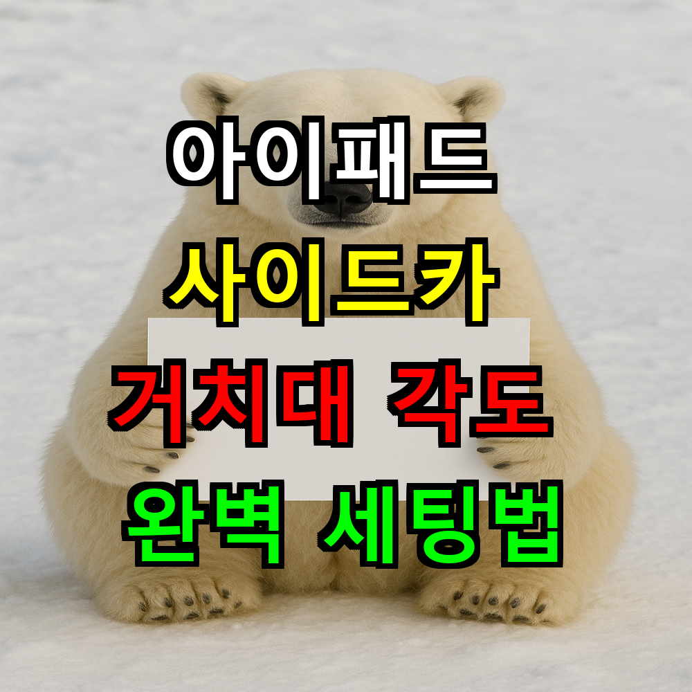 아이패드 사이드카 거치대 각도 완벽 세팅법