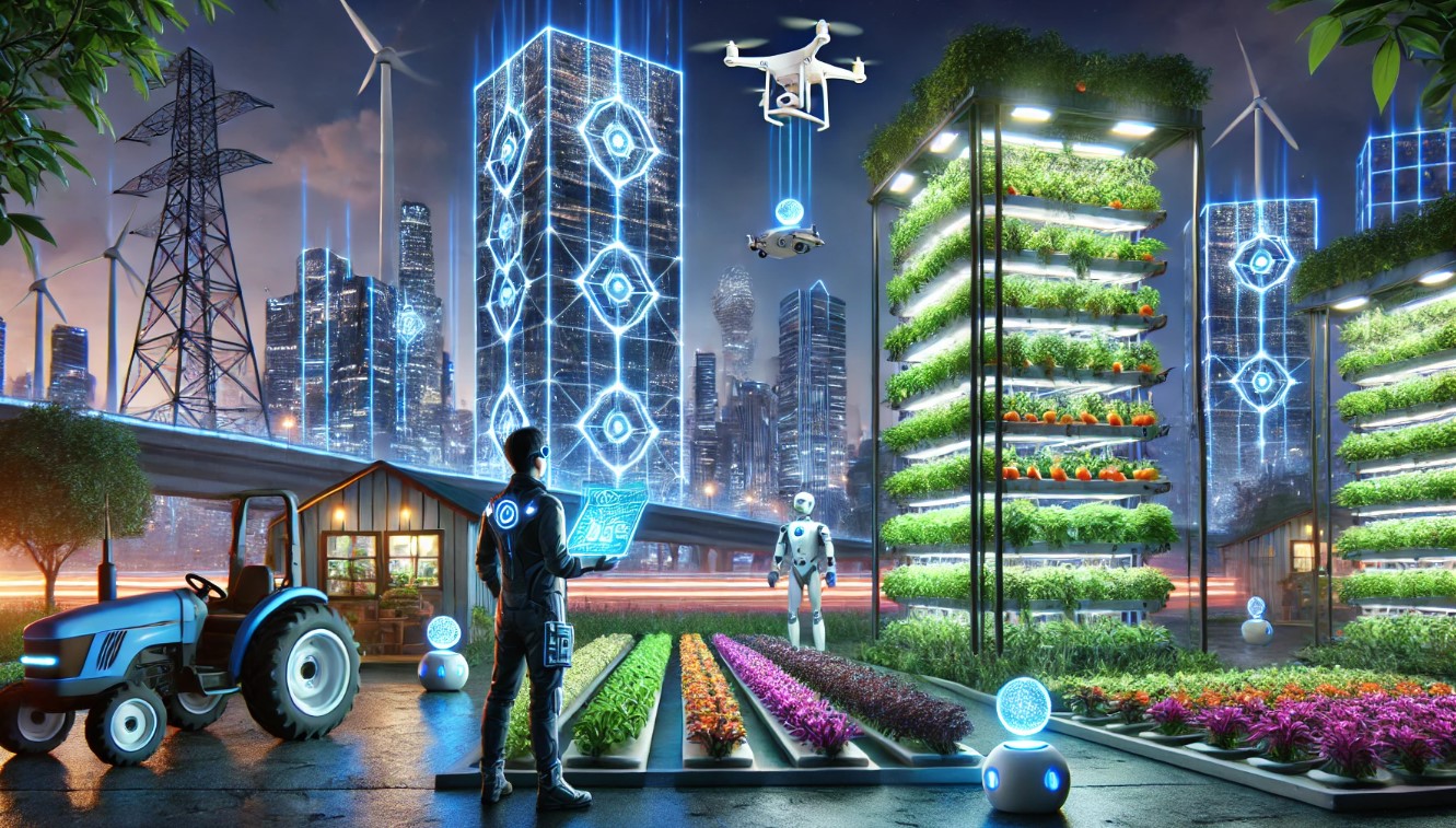 청년농업인이 영농지원사업을 받아 도시에서 스마트팜을 운영하고 있는 모습