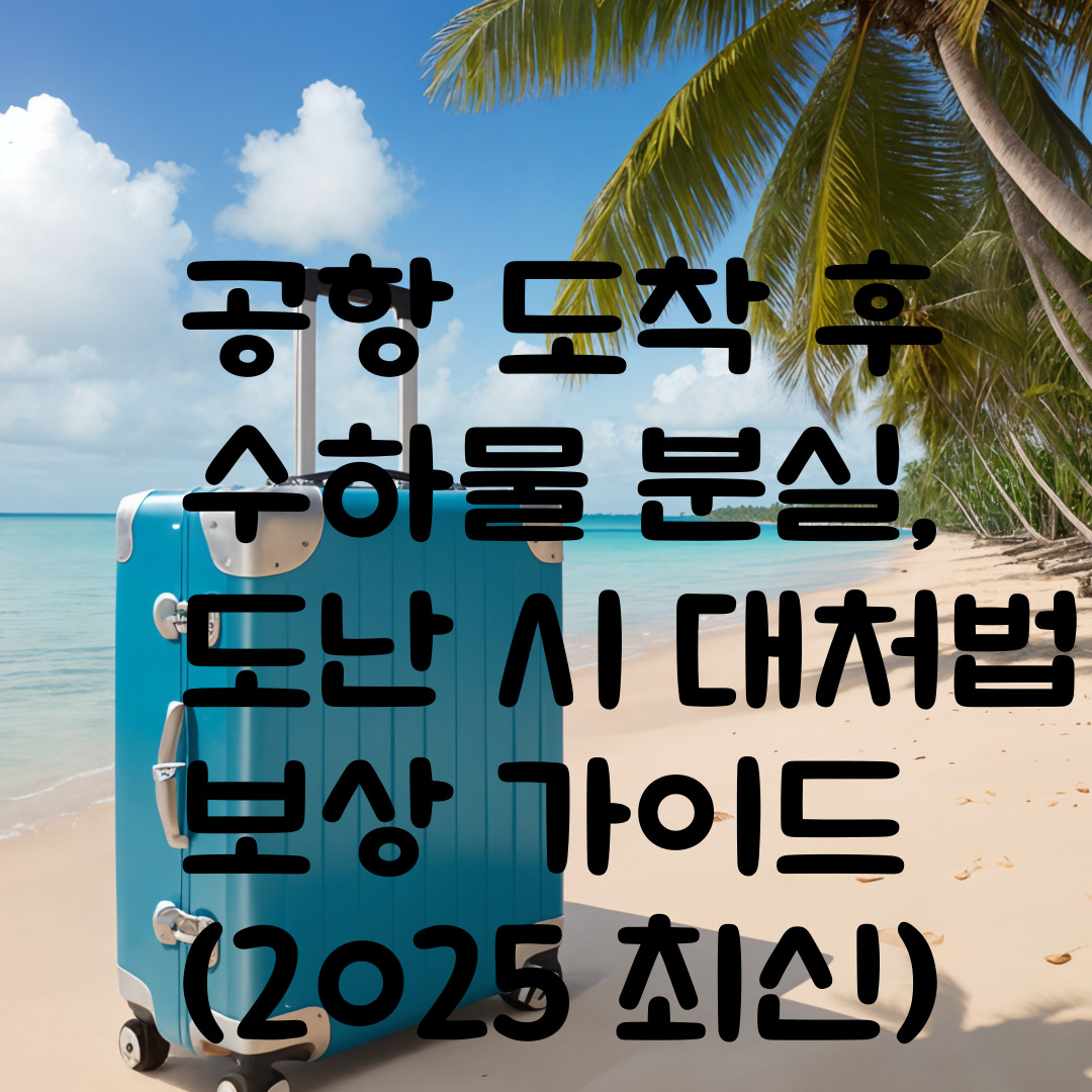 공항 도착 후 수하물 분실, 도난 시 대처법 & 보상 가이드