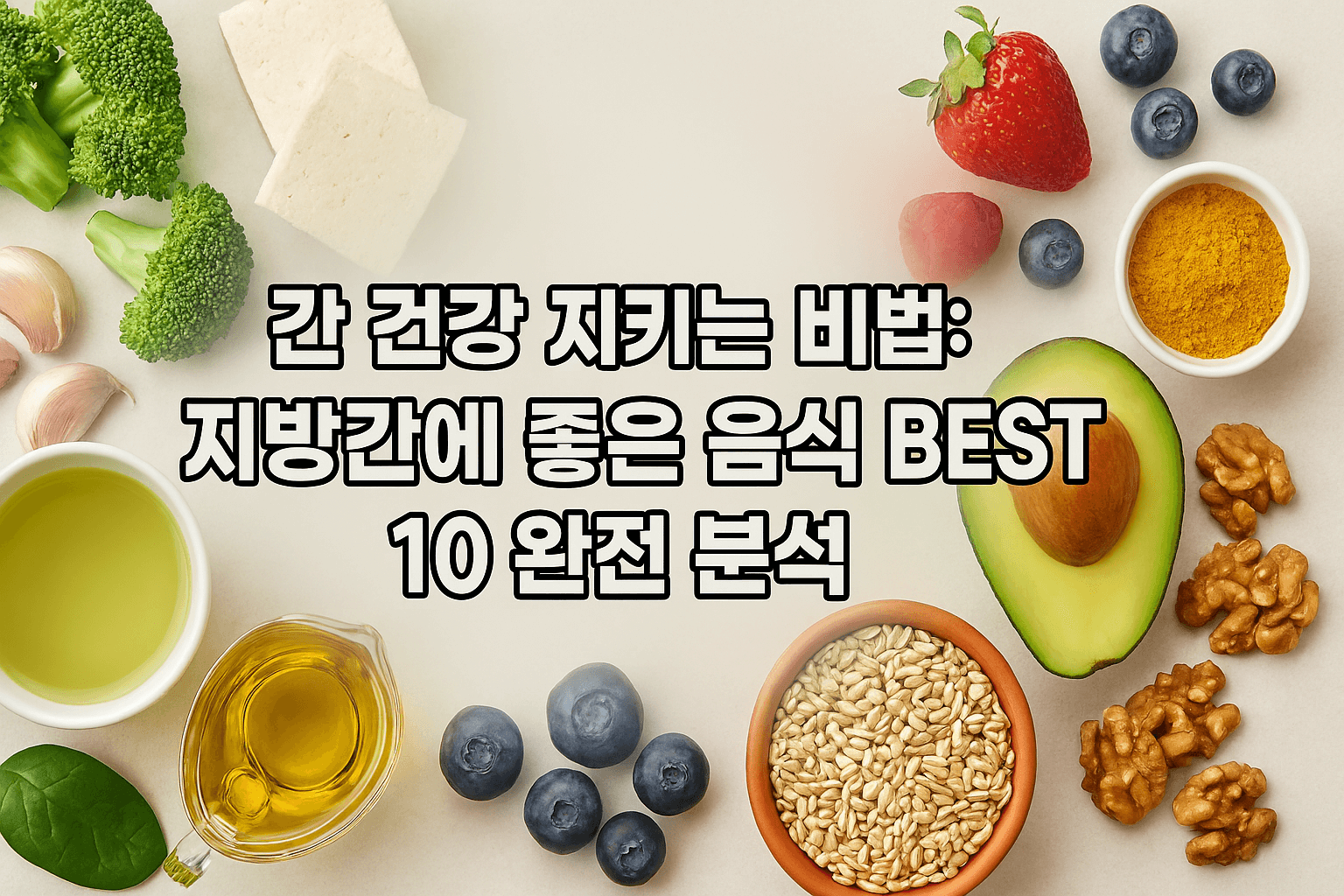 간 건강 지키는 비법: 지방간에 좋은 음식 BEST 10 완전 분석
