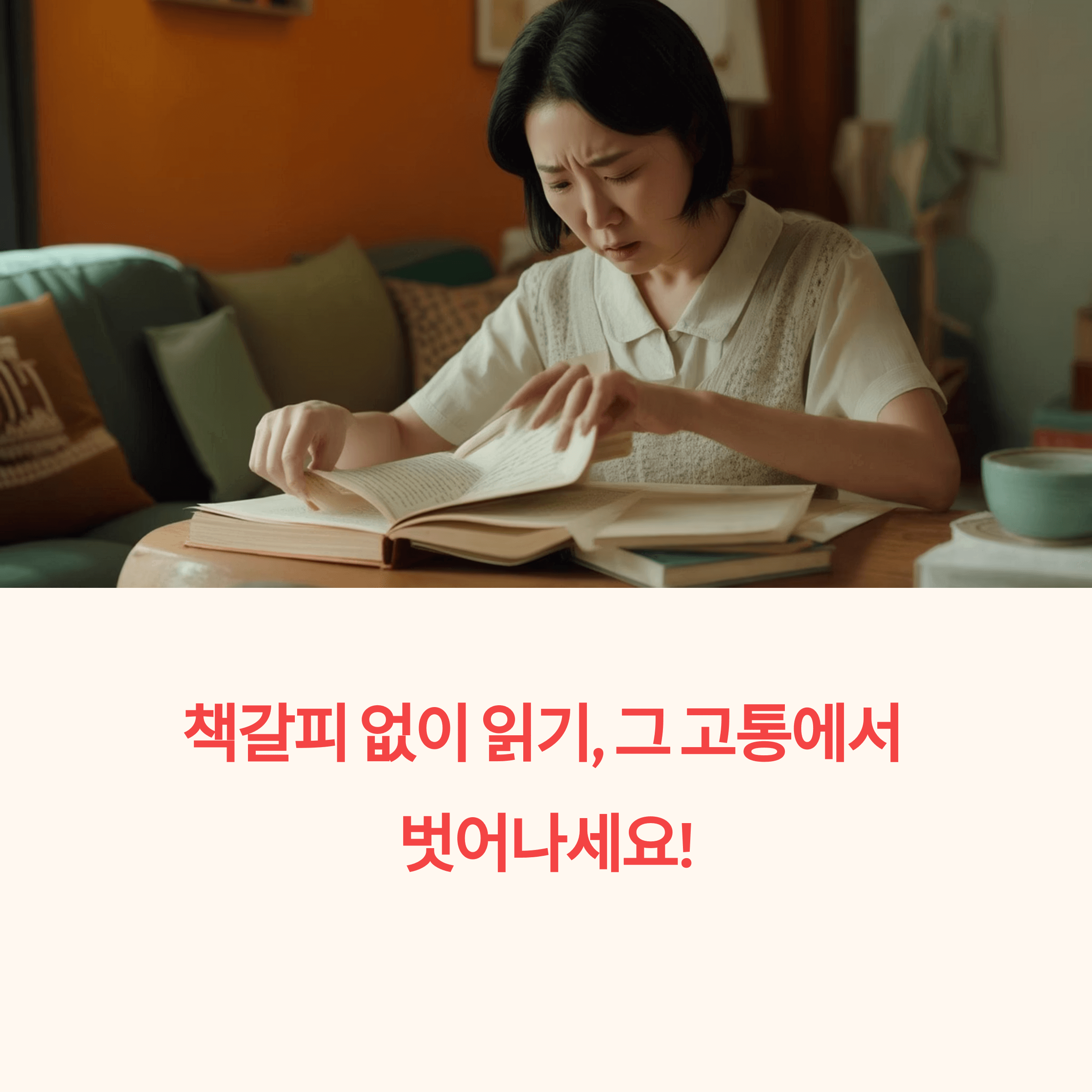 책갈피 없이 읽기 문제 해결 방법