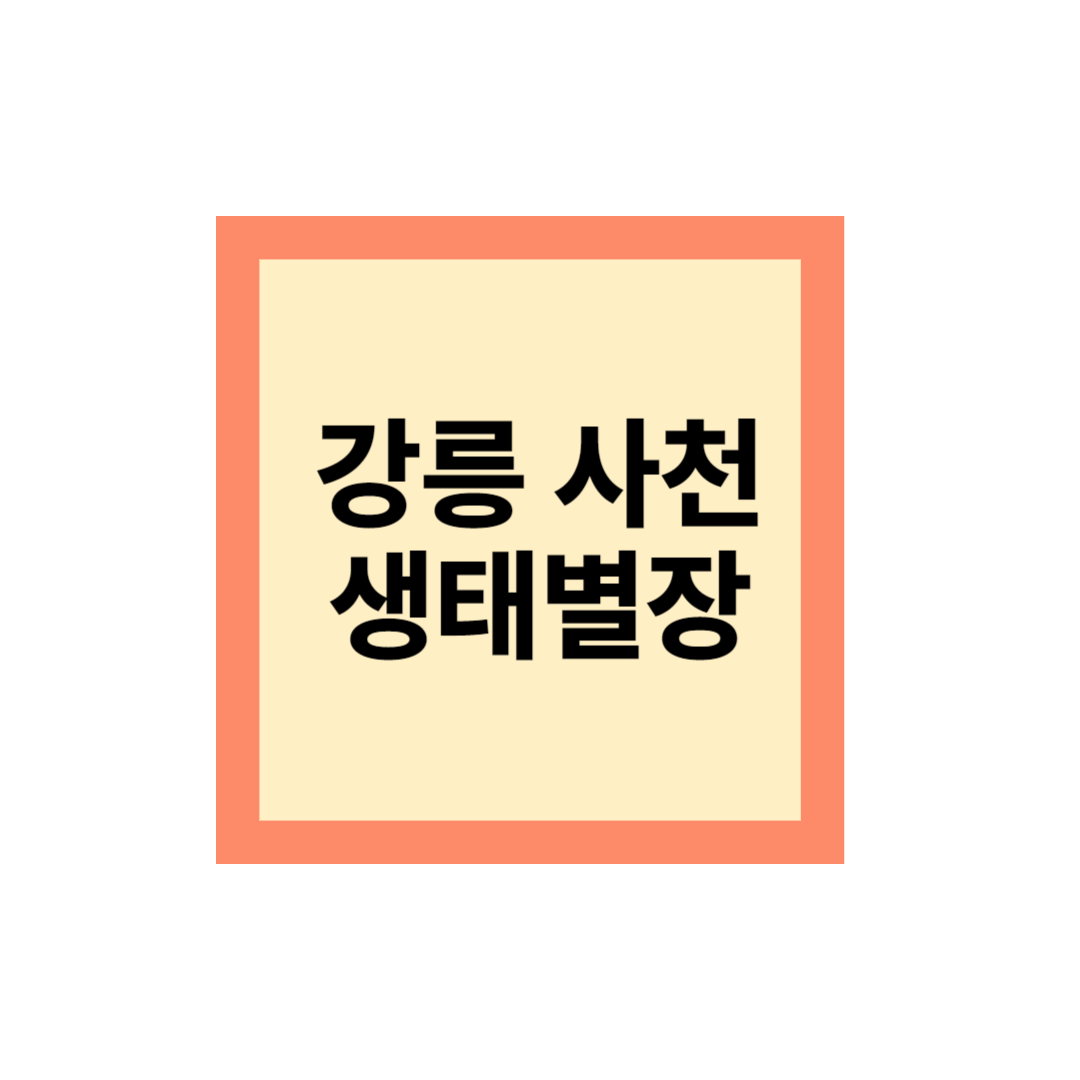 강릉 사천 생태마을