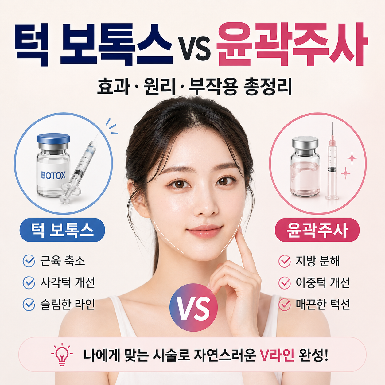턱 보톡스 윤곽주사 차이