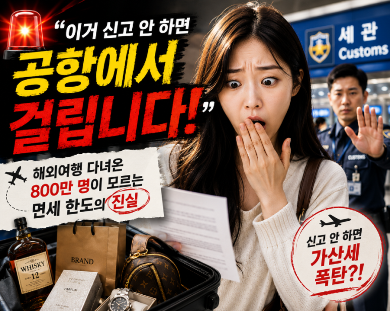 해외여행 800달러 넘으면 신고해야 할까? 면세 한도&middot;세관 신고 기준 총정리