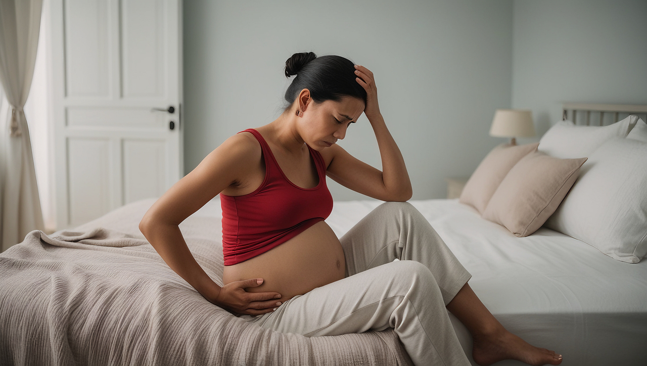 스트레스가 임산부에게 미치는 영향에 관한 사진