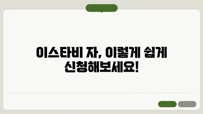이스타비 자 신청 방법