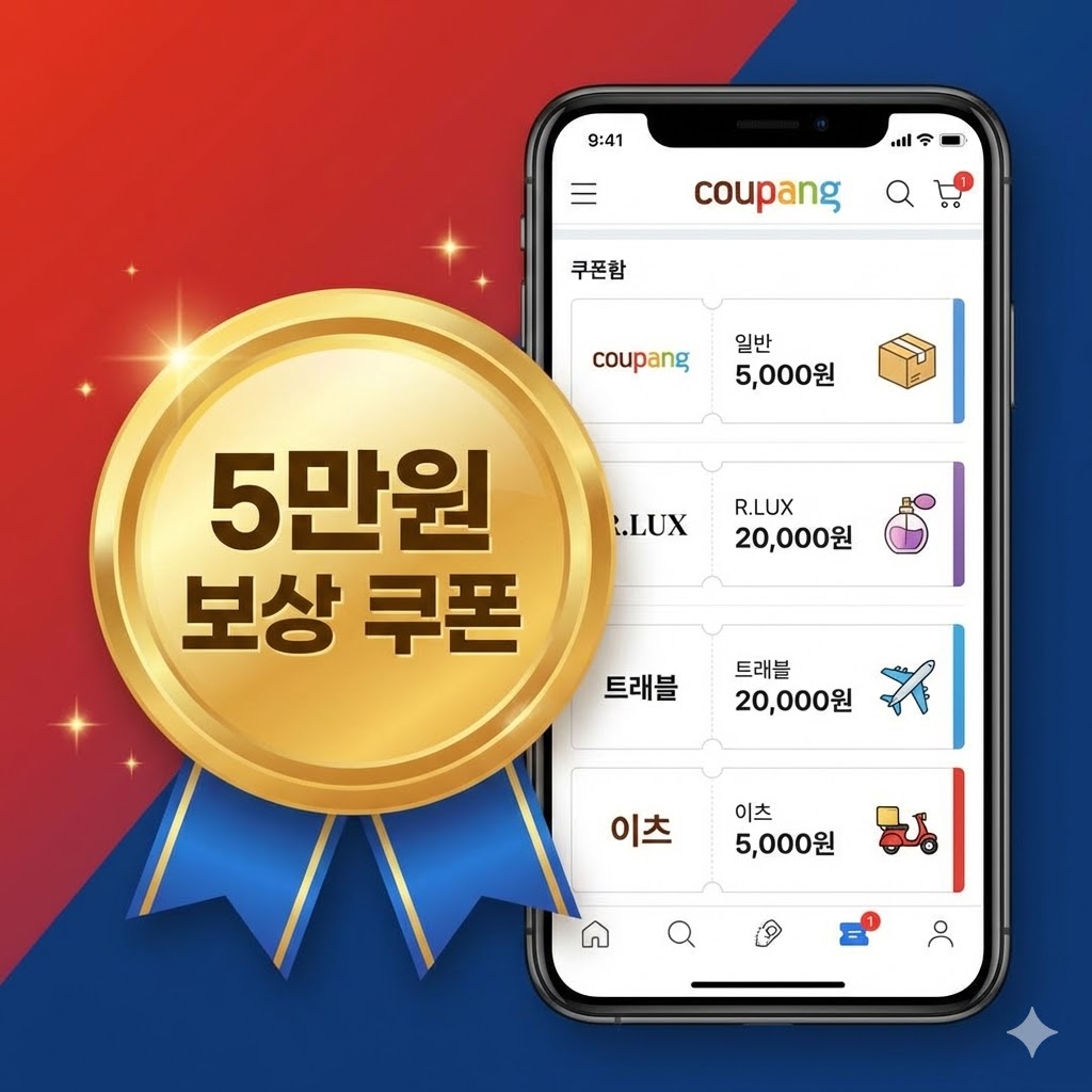 2026년 쿠팡 개인정보 보상 구매이용권 5만 원 지급 안내 이미지