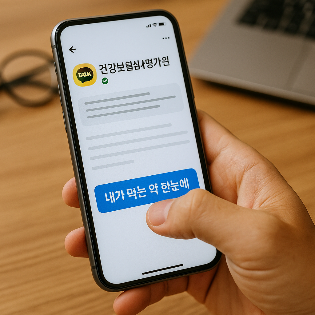 내가 먹는 약 한눈에 카카오톡으로 확인하세요 (출처 : 건강보험심사평가원)