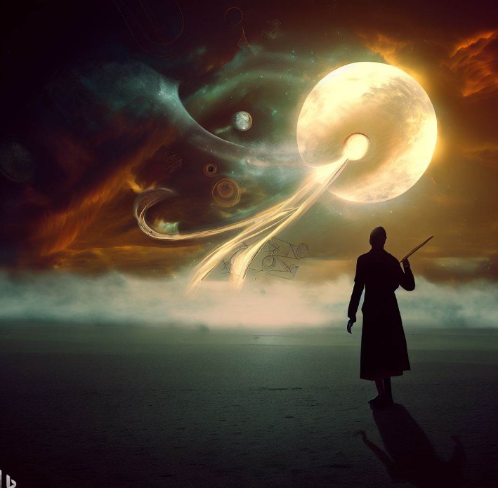 결정적 순간을 형이상학적으로 표현(made by Bing)