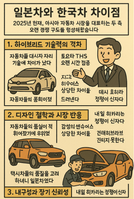 일본차와 한국차 차이점