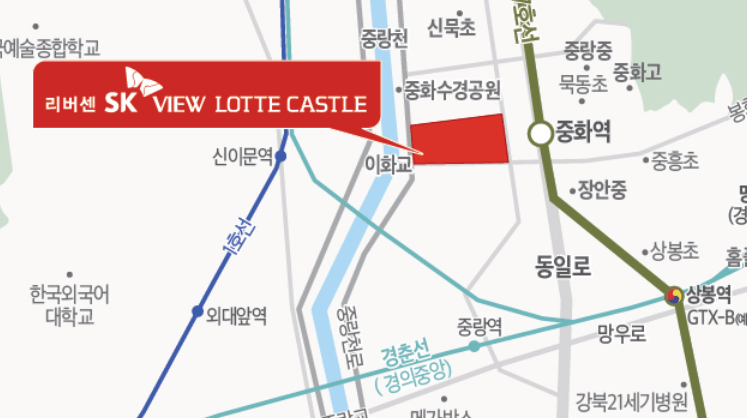 리버센 SK VIEW 롯데캐슬 지도