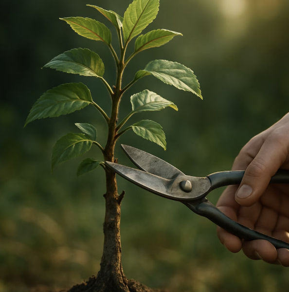 첫 가위질, 나무의 미래를 결정해요