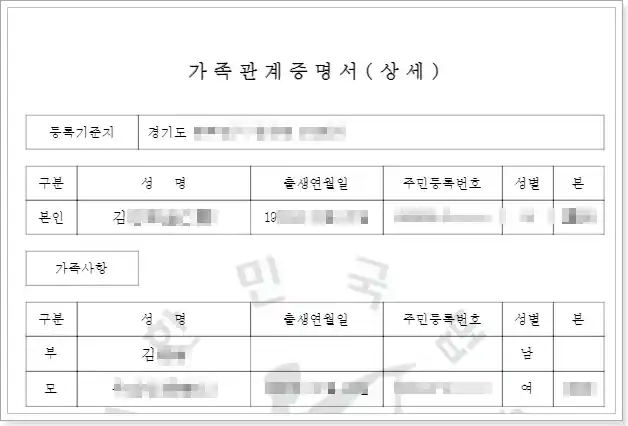 가족관계증명서