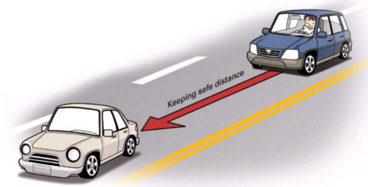 안전거리 계산법 그래픽