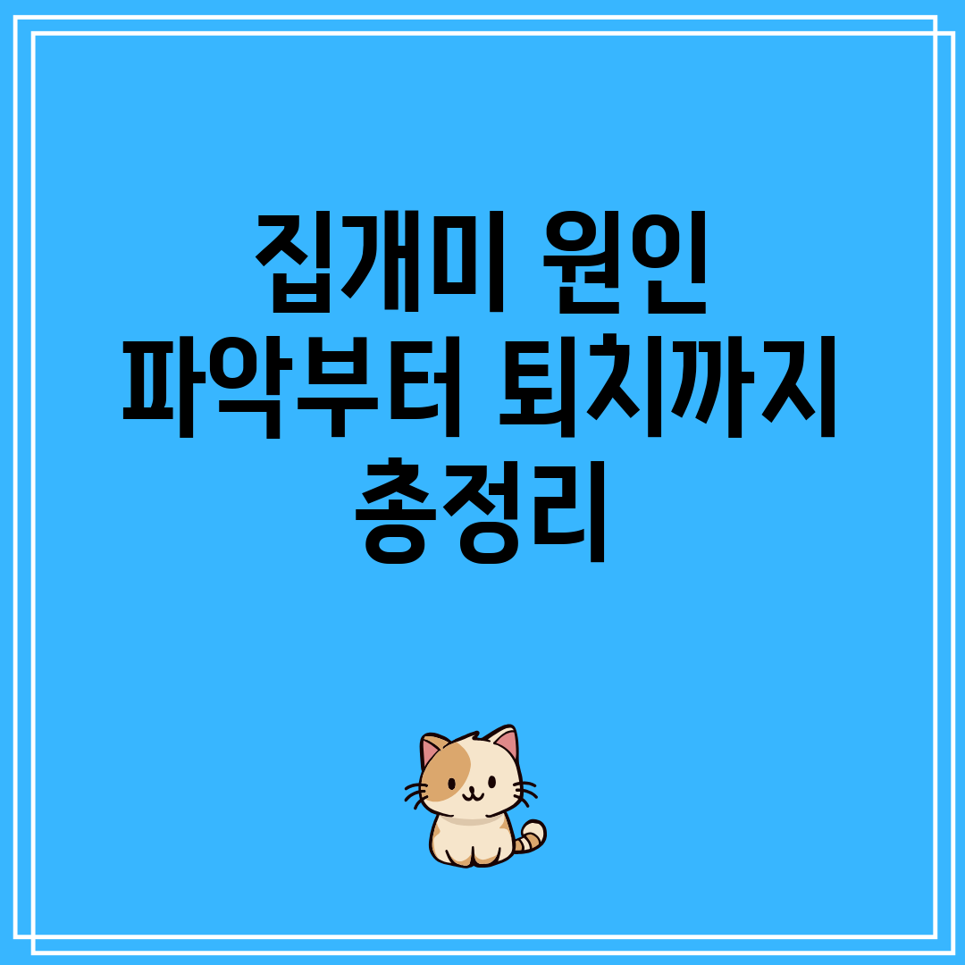 집개미 원인 파악부터 퇴치까지 총정리