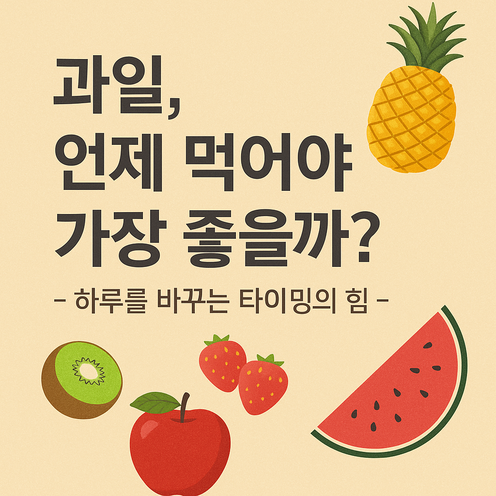 과일, 언제 먹어야 가장 좋을까?