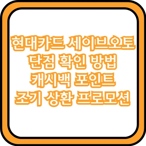 현대카드 세이브오토 단점