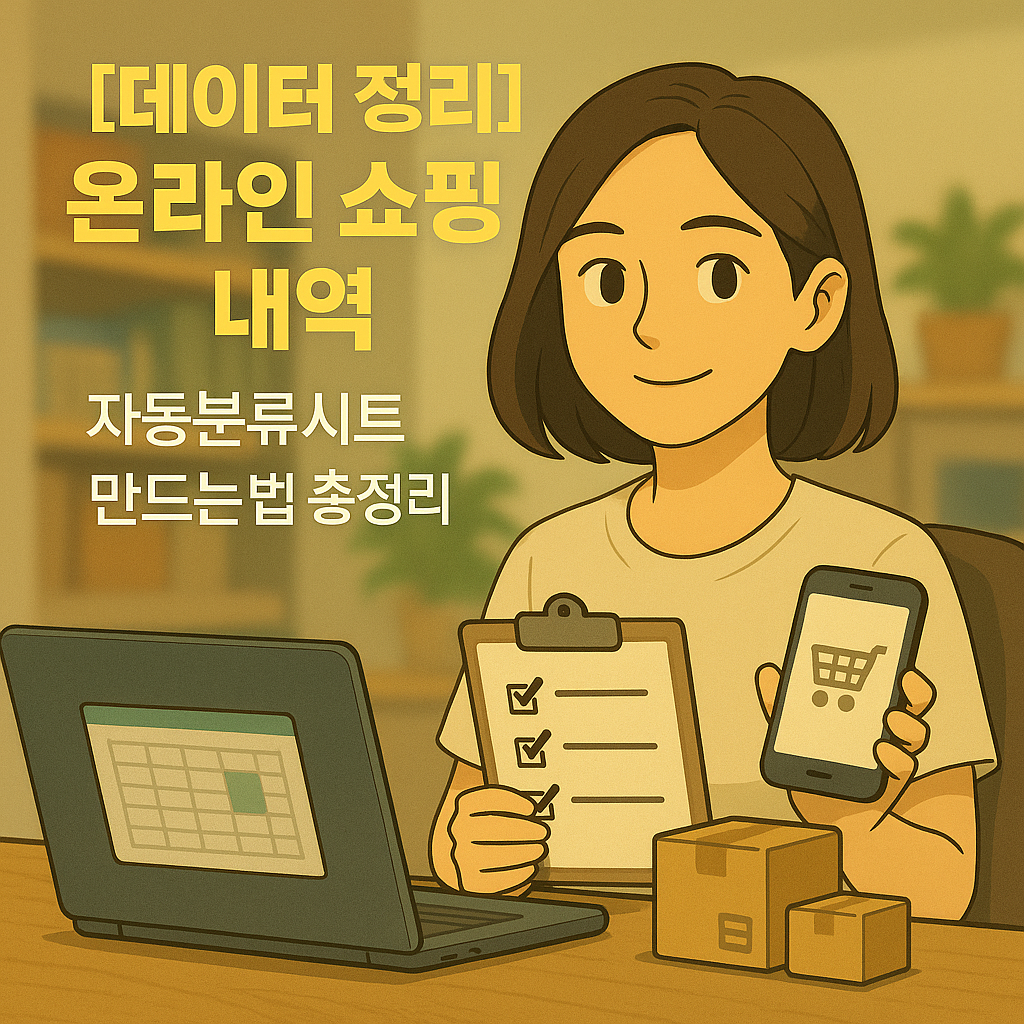 [데이터 정리] 온라인 쇼핑 내역 ｜ 자동 분류 시트 만드는 법 총정리