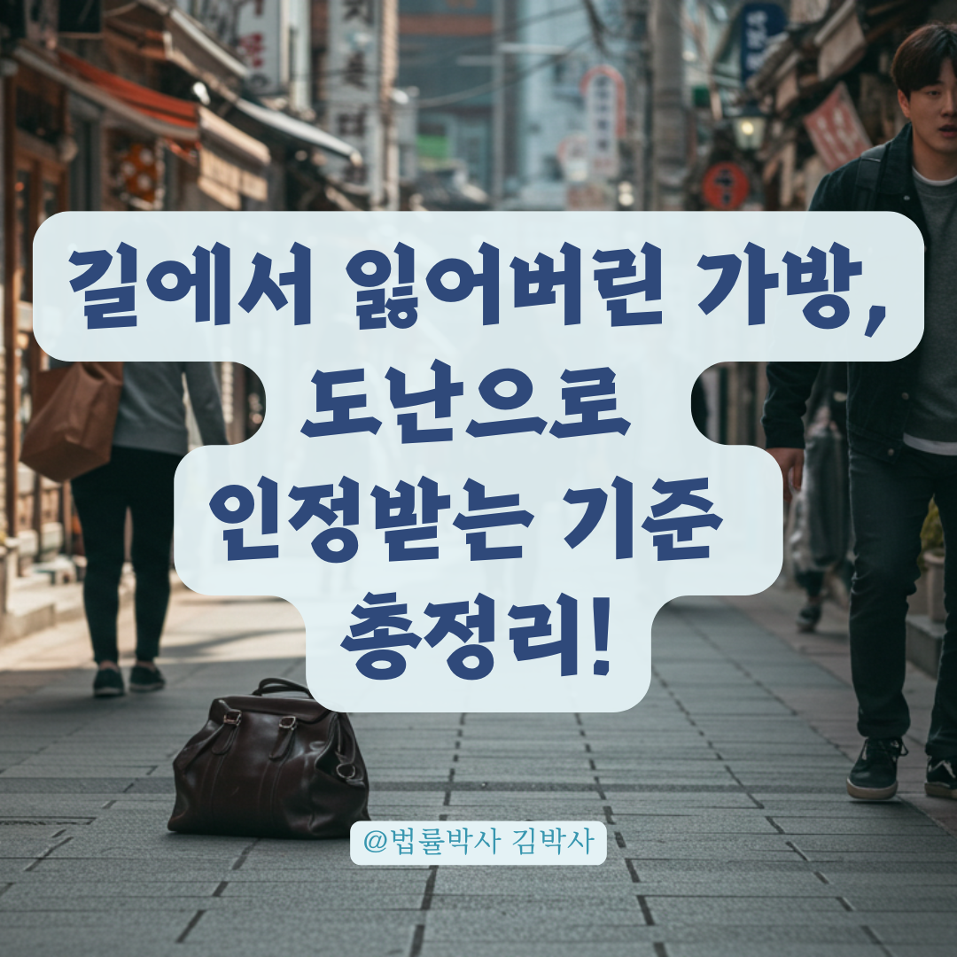 길에서 분실한 가방, 분실이 아닌 도난으로 처리되는 핵심 기준 정리.