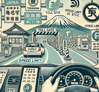 차량으로 일본여행하는 사진