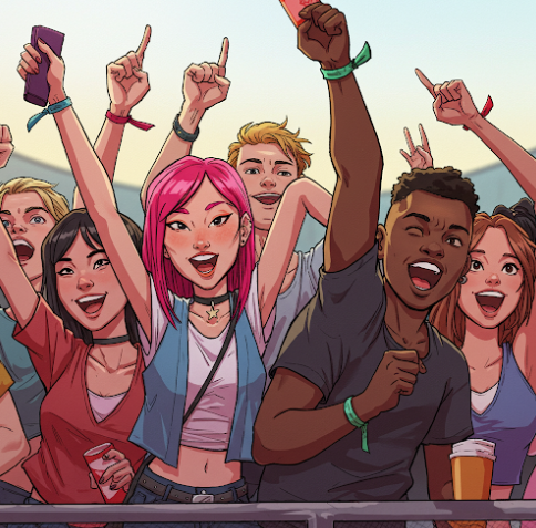 청년들 지원정책에 환호하는 청년들