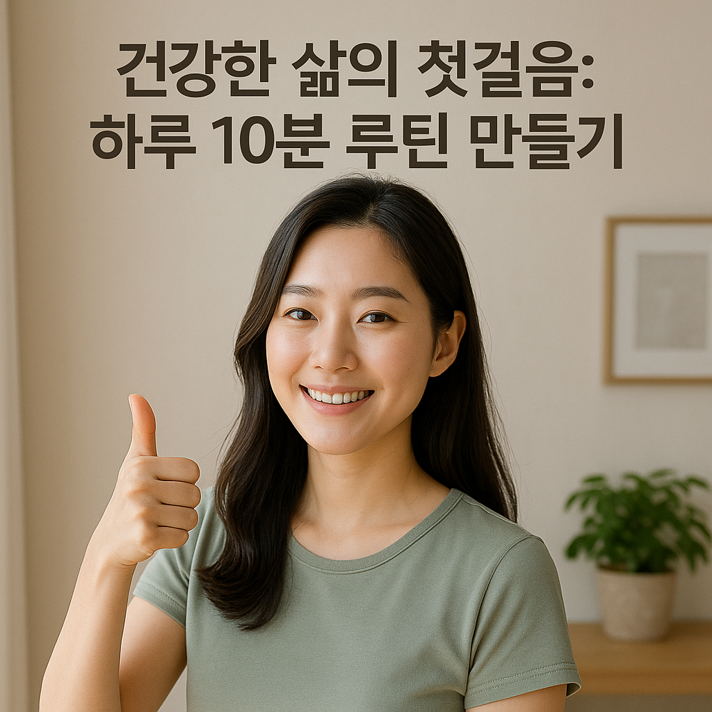 건강한 삶의 첫걸음: 하루 10분 루틴 만들기