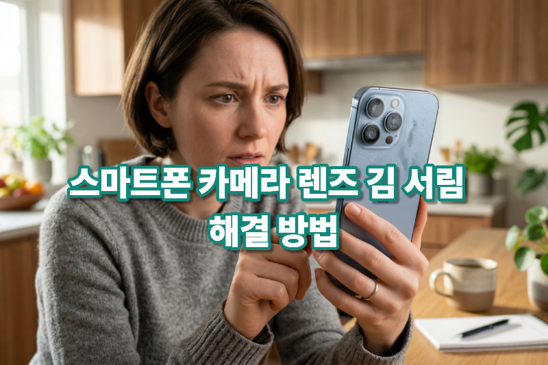 스마트폰 카메라 렌즈 안개 발생 대표 이미지
