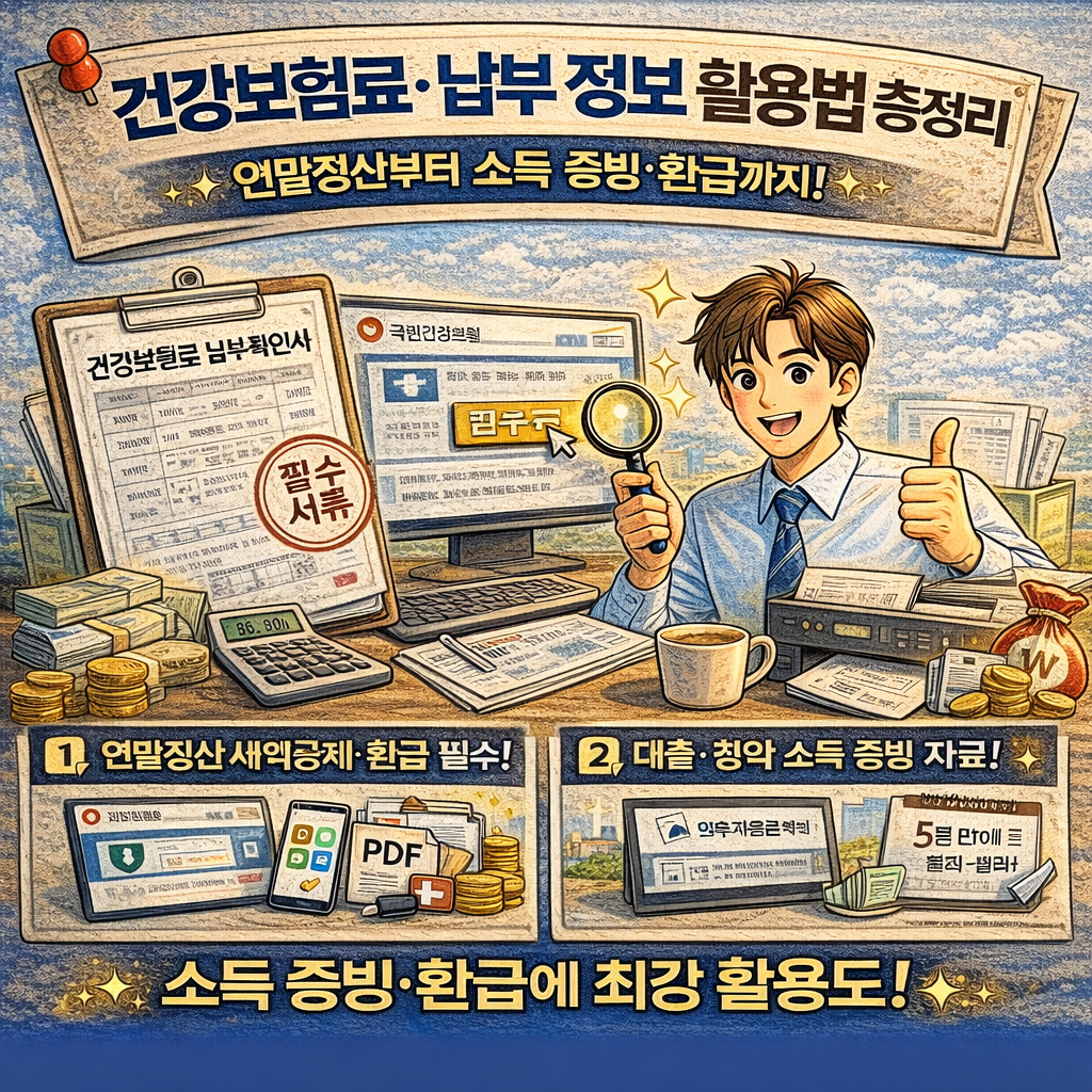 건강보험료&middot;납부 내역, 연말정산부터 소득 증빙까지 활용법 총정리
