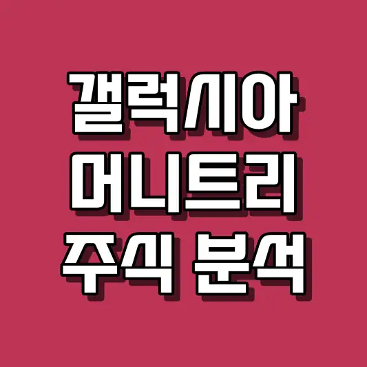 갤럭시아머니트리 주식 분석