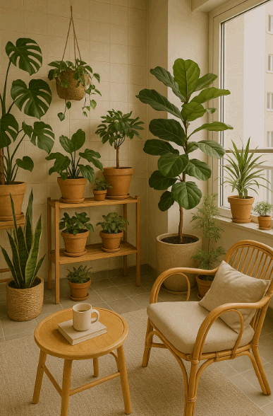 베란다 인테리어 그린존 만들기