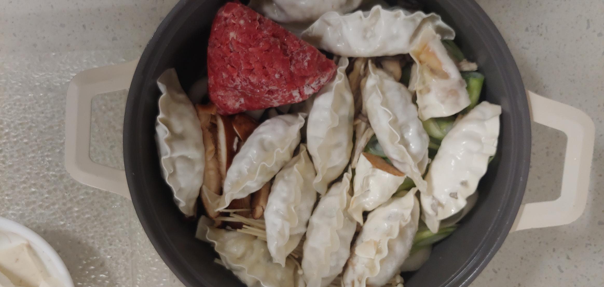 만두 양 조절 실패..