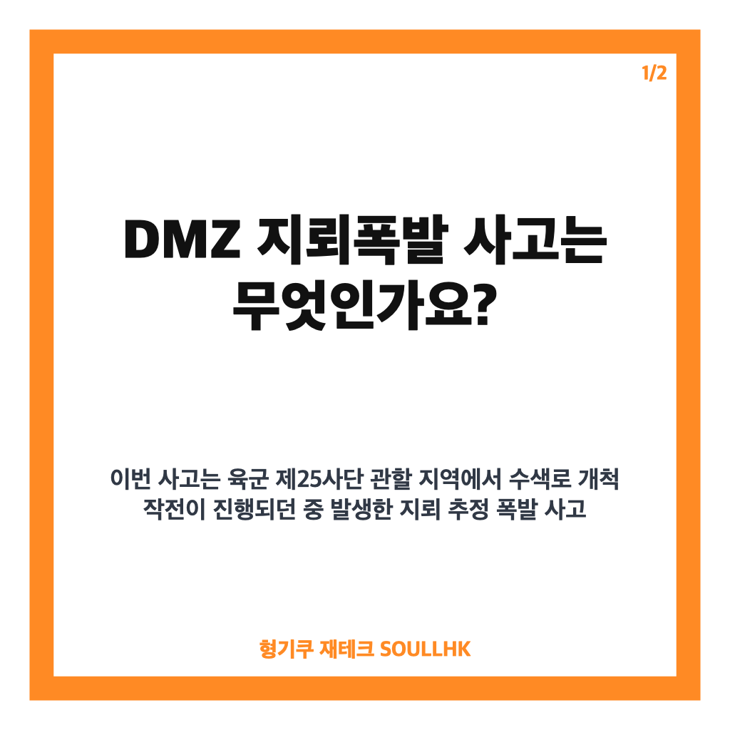 DMZ 지뢰폭발 은폐 의혹, 정부 조사 상황과 쟁점 정리 카드뉴스 1