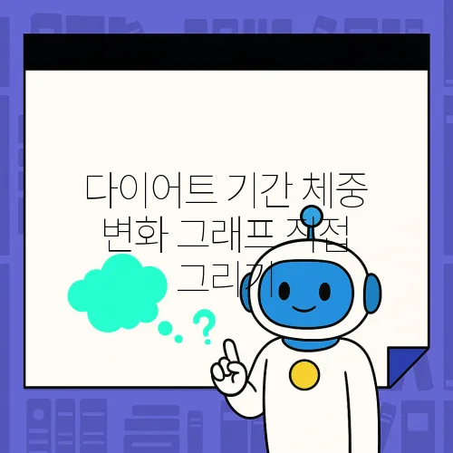 다이어트 기간 체중 변화 그래프 직접 그리기