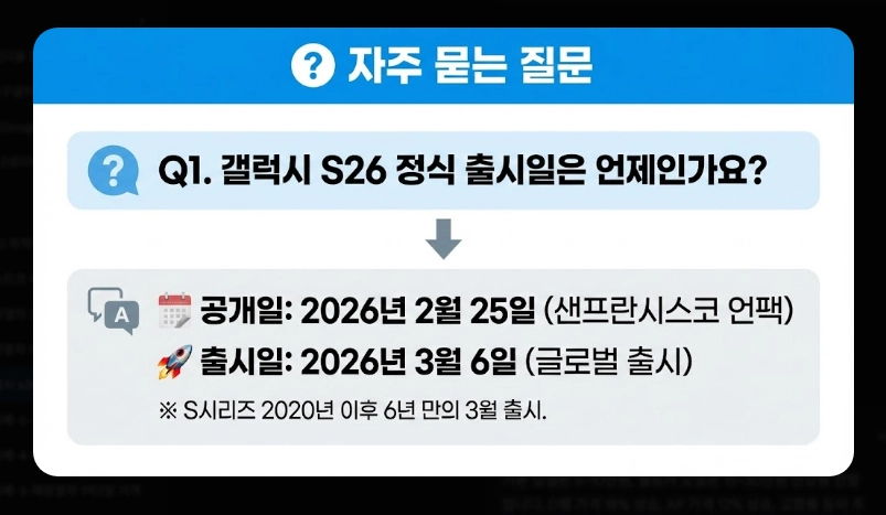 갤럭시 S26 출시일 및 가격 [스펙 유출 정보] 디자인 변화 및 핵심 기능 총정리