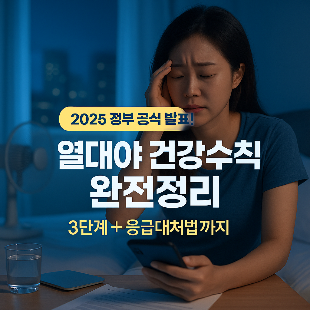 2025 정부발표 열대야 건강수칙 완전정리