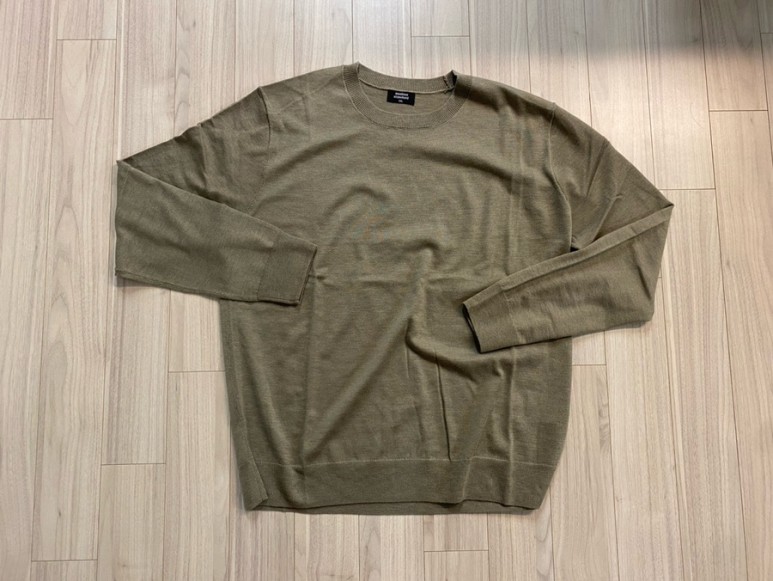 무신사 무신사스탠다드 메리노 울블렌드 하이게이지 크루 넥 니트 [더스티 베이지]MERINO WOOL BLEND HIGHGAUGE CREW NECK KNIT [DUSTY BEIGE]
