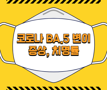 코로나 BA.5 변이 증상, 치명률