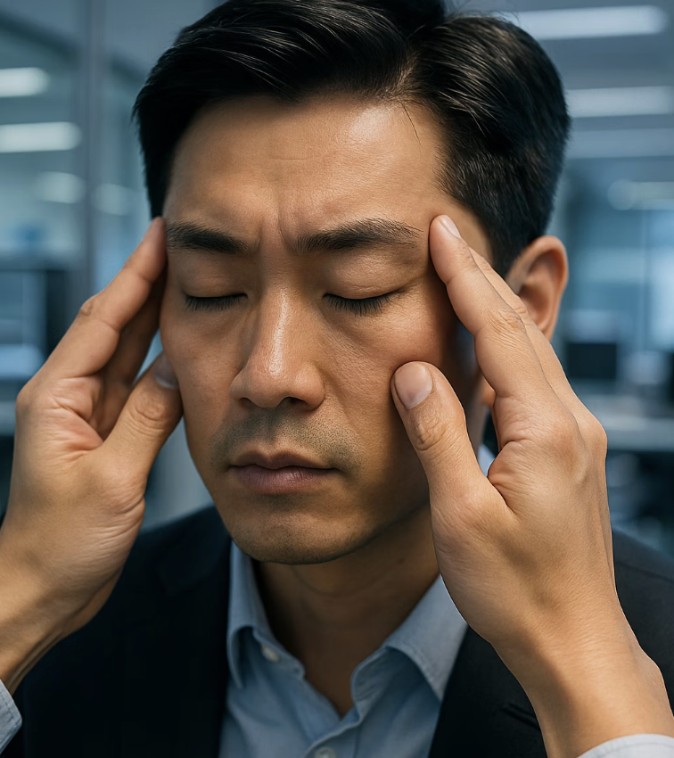 머리까지 맑아지는 비장의 무기, 관자놀이