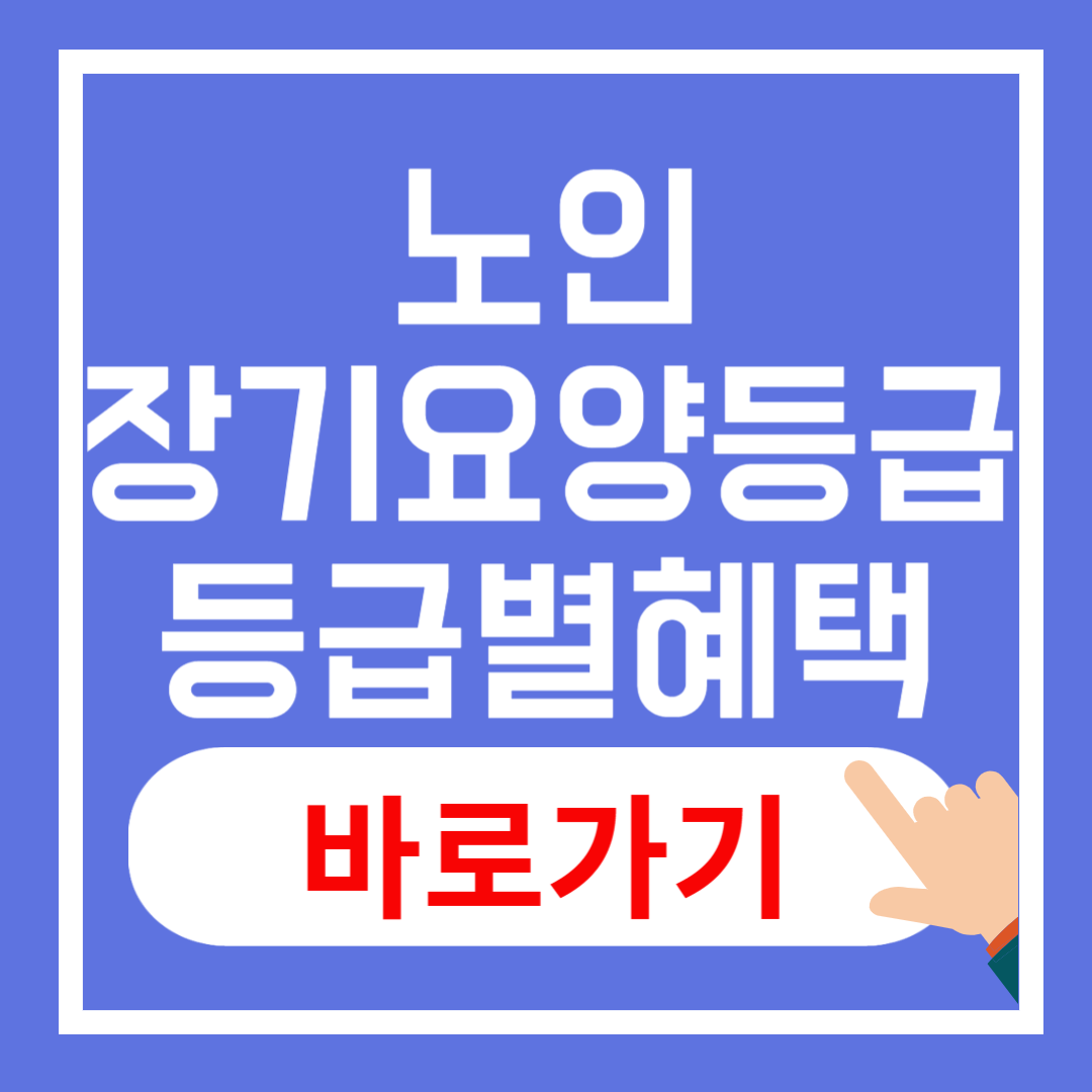 노인장기요양등급 등급별혜택, 지원금액