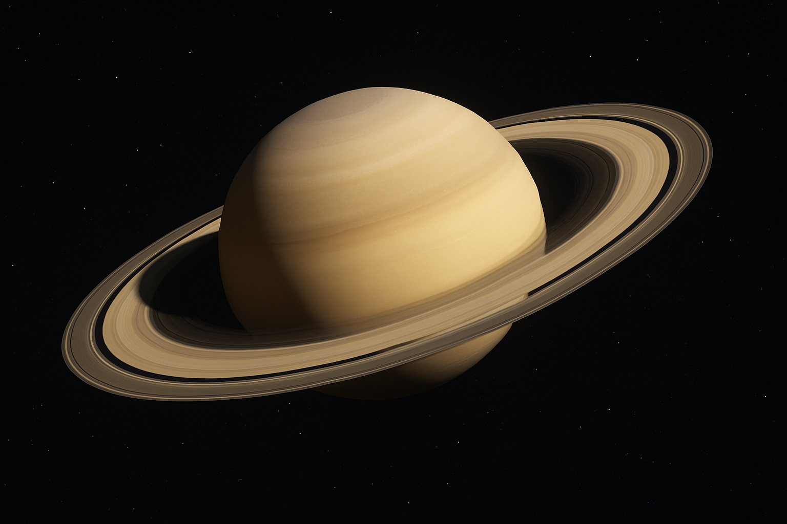 아름다운 고리를 가진 토성의 모습