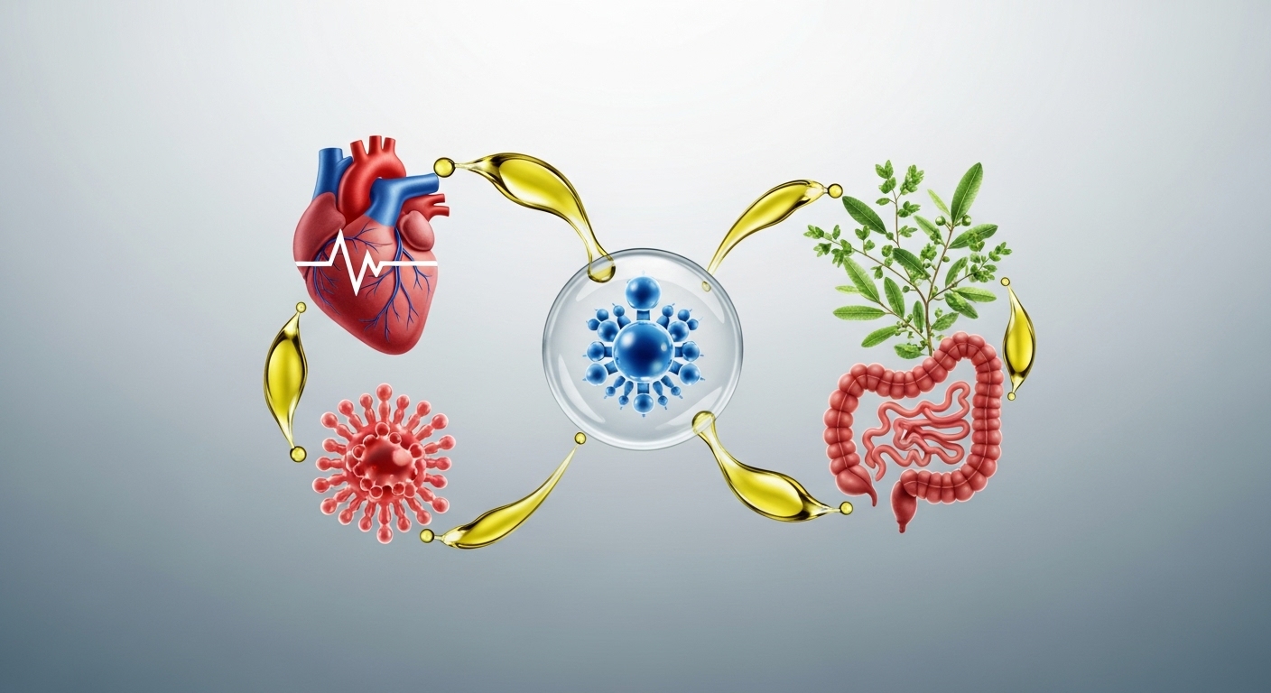 올리브 오일의 주요 효능 : 심혈관 건강 증진&amp;#44; 항염 및 항산화&amp;#44; 소화 및 장 건강