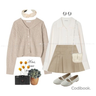 여성 봄 코디 사진