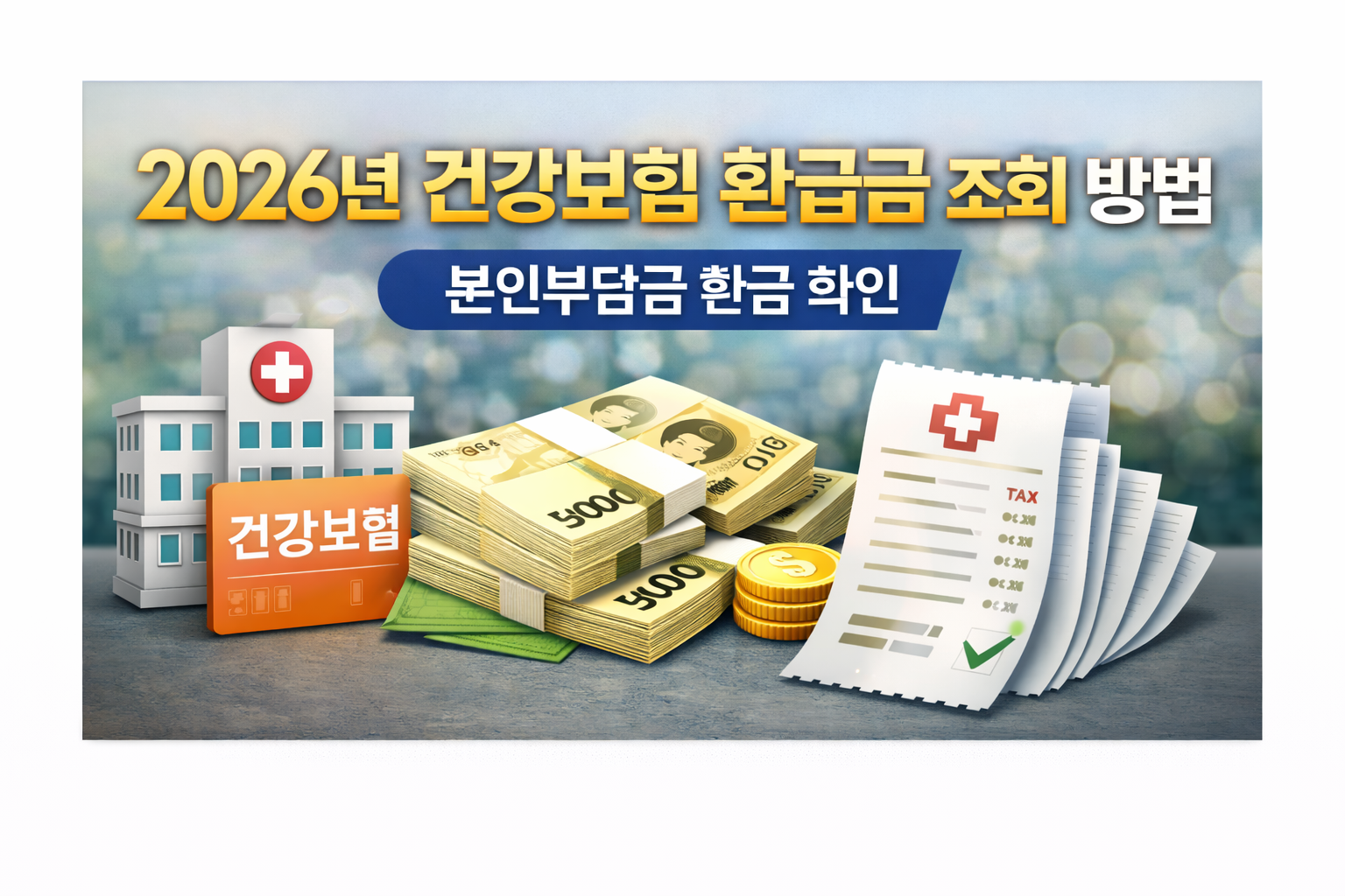 2026년 건강보험 환급금 조회 방법 본인부담금 환급 확인