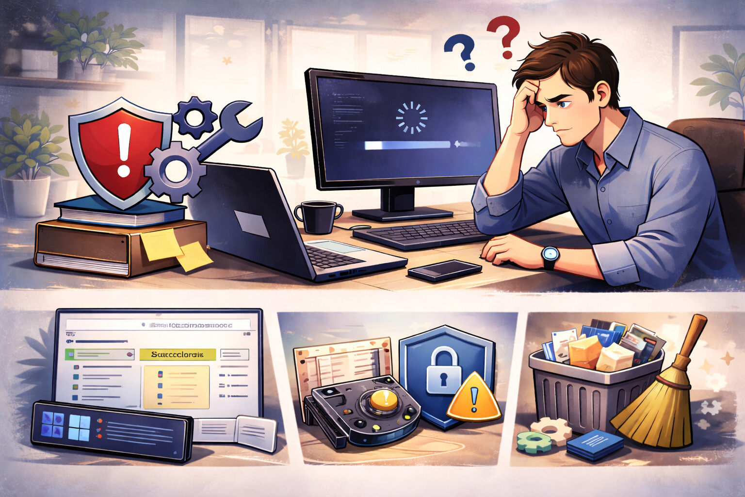 프로그램 실행 시 화면 안 뜨고 백그라운드만 도는 이유와 해결 방법