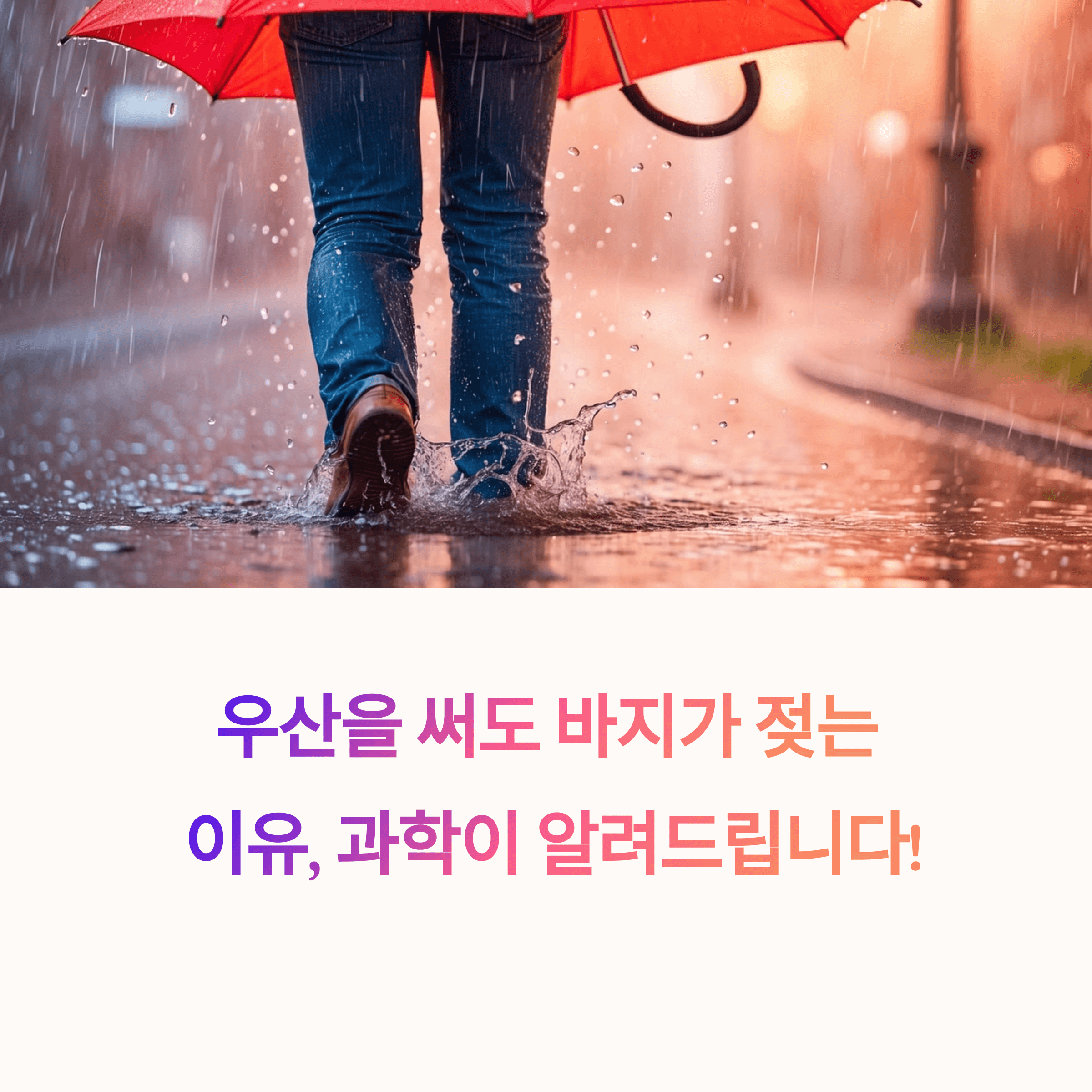 비 오는 날 걷기 물리학의 비밀