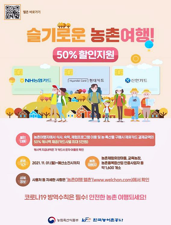 위드코로나-단계적-일상회복-농촌관광-선착순-환급-5만원-캐시백-할인
