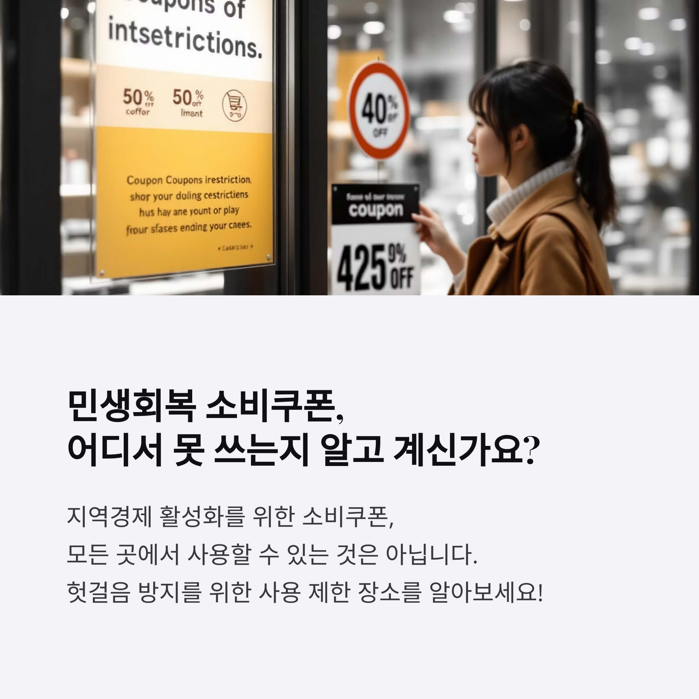 민생회복 소비쿠폰, 여기서는 사용 못해요! 사용 불가 매장 총정리